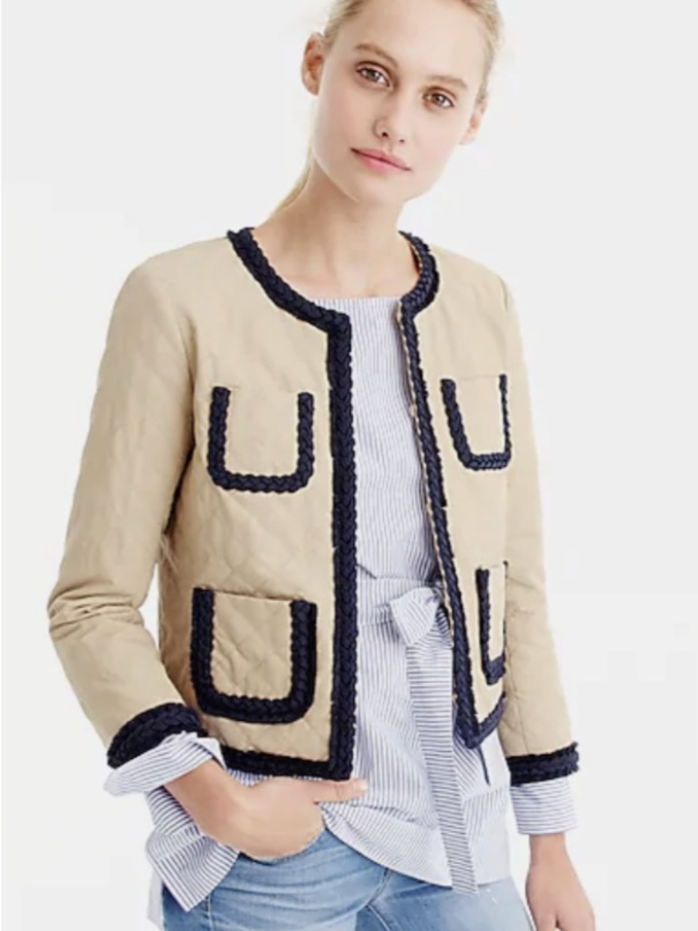 J. Crew Quilted safari jacket